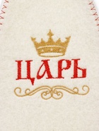 Шапка для бани и сауны «Царь», полиэфир, шерсть, белая - Фото 5