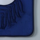 Набор ковриков для ванной и туалета Доляна «Тропики», 2 шт, 40×50, 50×80 см, цвет синий - Фото 3
