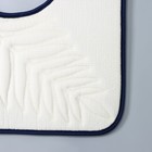 Набор ковриков для ванной и туалета Доляна «Тропики», 2 шт, 40×50, 50×80 см, цвет синий - Фото 4