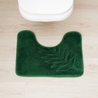 Набор ковриков для ванной и туалета Доляна «Тропики», 2 шт, 40×50 см, 50×80 см, цвет зелёный - Фото 6