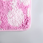 Набор ковриков для ванны и туалета 3 шт 37х44, 40х50, 50х80 см "Букли" цвет бело-розовый - Фото 3