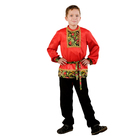 Карнавальная рубаха для мальчика «Рябинка» со вставкой, р. 32, рост 122-128 см - фото 8905619
