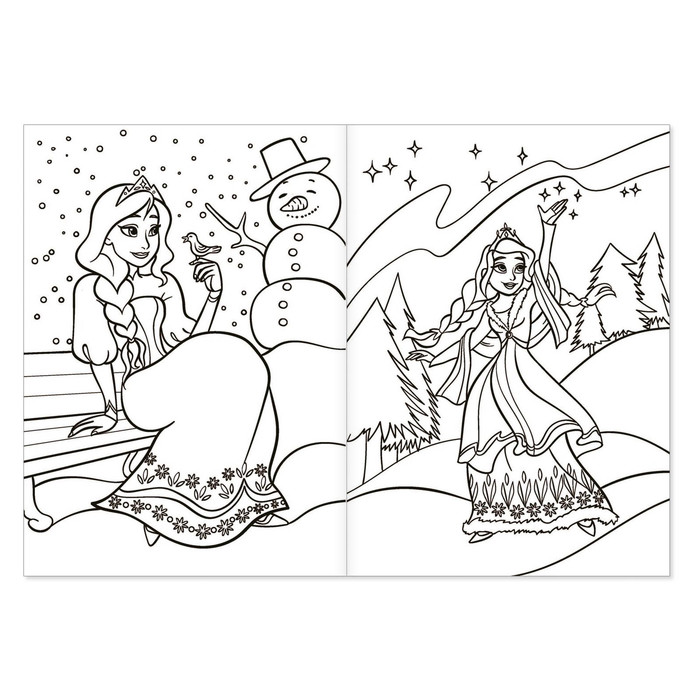 Раскраска «Зимняя сказка», 16 стр., формат А4 - фото 1908510276