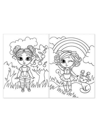 Раскраска для девочек «Модные куколки», А4