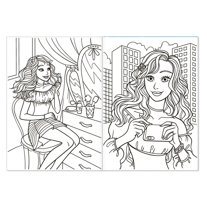Раскраски для девочек набор «Принцессы», 6 шт. по 16 стр., формат А4 - фото 1908510304