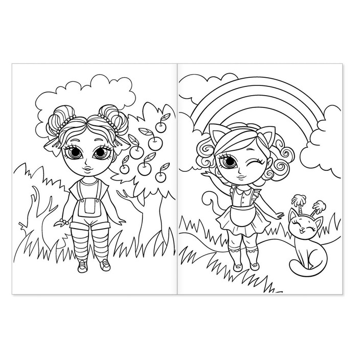 Раскраски для девочек набор «Принцессы», 6 шт. по 16 стр., формат А4 - фото 1908510306