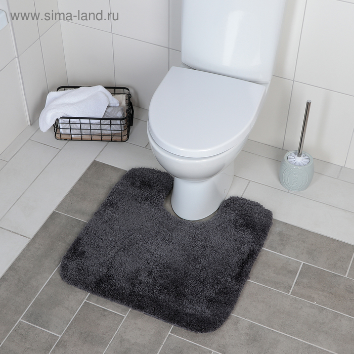 Коврик для туалета, 60×60 см, цвет МИКС - Фото 1