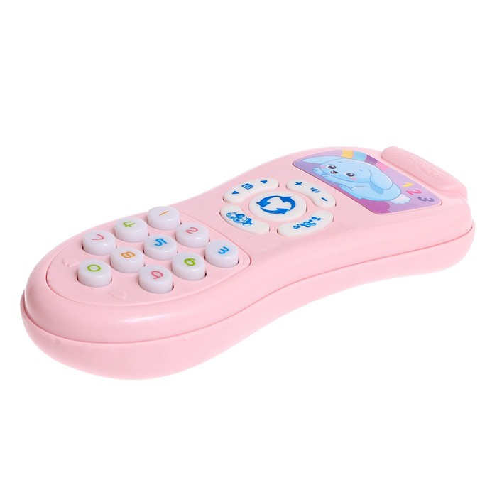 Обучающая игрушка «Умный пульт», цифры, формы, песни, звуки, цвет розовый - фото 1902673505