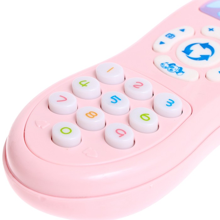 Обучающая игрушка «Умный пульт», цифры, формы, песни, звуки, цвет розовый - фото 1902673506