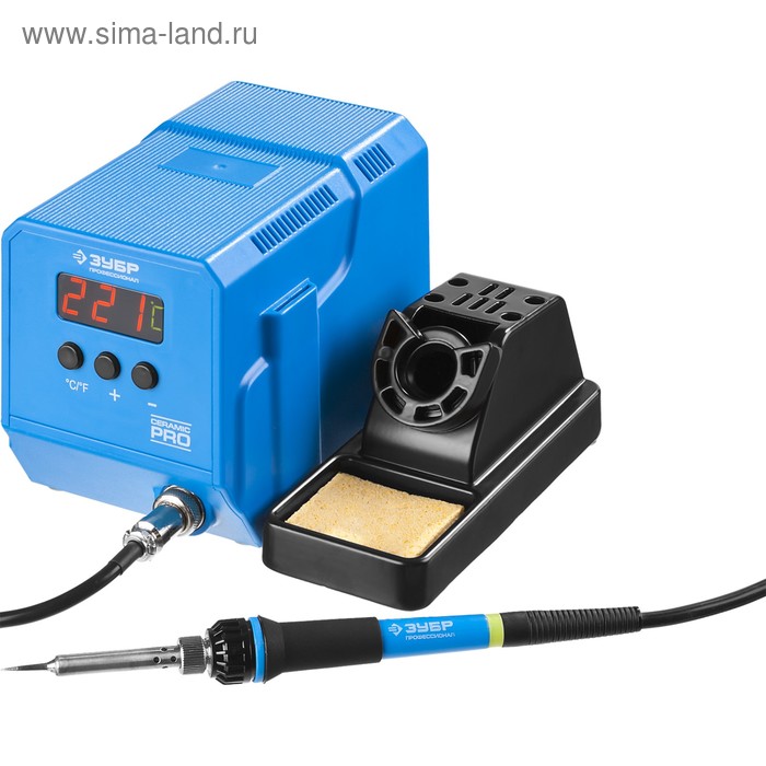 Паяльная станция ЗУБР 55336, цифровая, керамический нагреватель, диапазон 50-480°C, 60 Вт - Фото 1