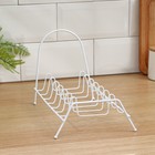 Подставка для крышек Доляна, 28.5×14×16.5 см, белая - Фото 1