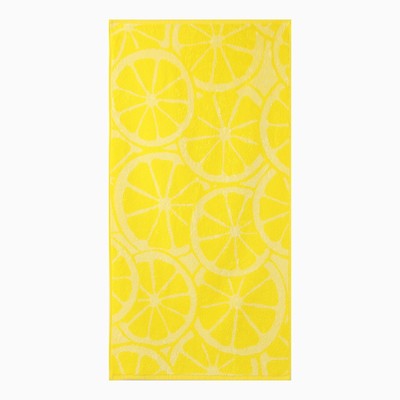 Полотенце махровое Lemon color, 100х150 см, цвет жёлтый