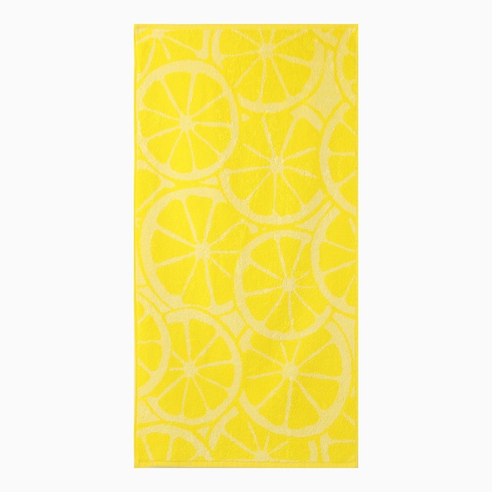 Полотенце махровое Lemon color, 100х150 см, цвет жёлтый - Фото 1
