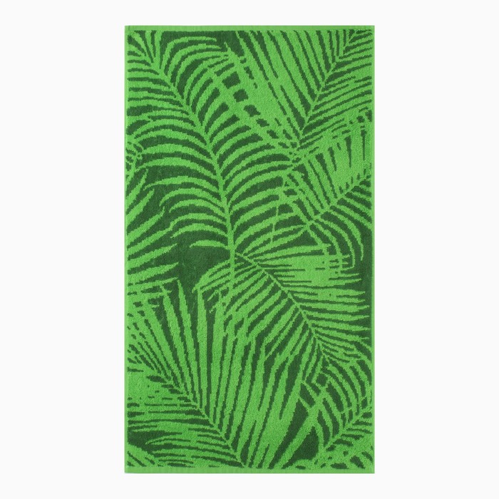 Полотенце махровое Tropical color, 50х90см, цвет зеленый, 360гр/м, хлопок - Фото 1