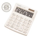 Калькулятор настольный Citizen "SDC810NR", 10-разрядный, 127 х 105 х 21 мм, двойное питание, белый - фото 6254818