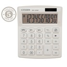 Калькулятор настольный Citizen "SDC810NR", 10-разрядный, 127 х 105 х 21 мм, двойное питание, белый - фото 6254819