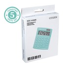 Калькулятор настольный Citizen "SDC-810NR", 10-разрядный, 124 х 102 х 25 мм, двойное питание, бирюзовый - Фото 2