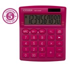 Калькулятор настольный Citizen "SDC-810NR", 10-разрядный, 102 х 124 х 25 мм, двойное питание, розовый - Фото 2