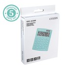 Калькулятор настольный Citizen "SDC-812NR", 12-разрядный, 124 х 102 х 25 мм, двойное питание, бирюзовый - Фото 2