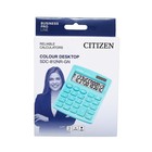 Калькулятор настольный Citizen "SDC-812NR", 12-разрядный, 124 х 102 х 25 мм, двойное питание, бирюзовый - Фото 7