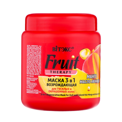 Маска для волос 3 в 1 Вitэкс Fruit Therapy «Манго и масло авокадо», 450 мл