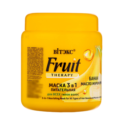 Маска для волос Вitэкс Fruit Therapy «Банан и масло мурумуру», питательная, 450 мл