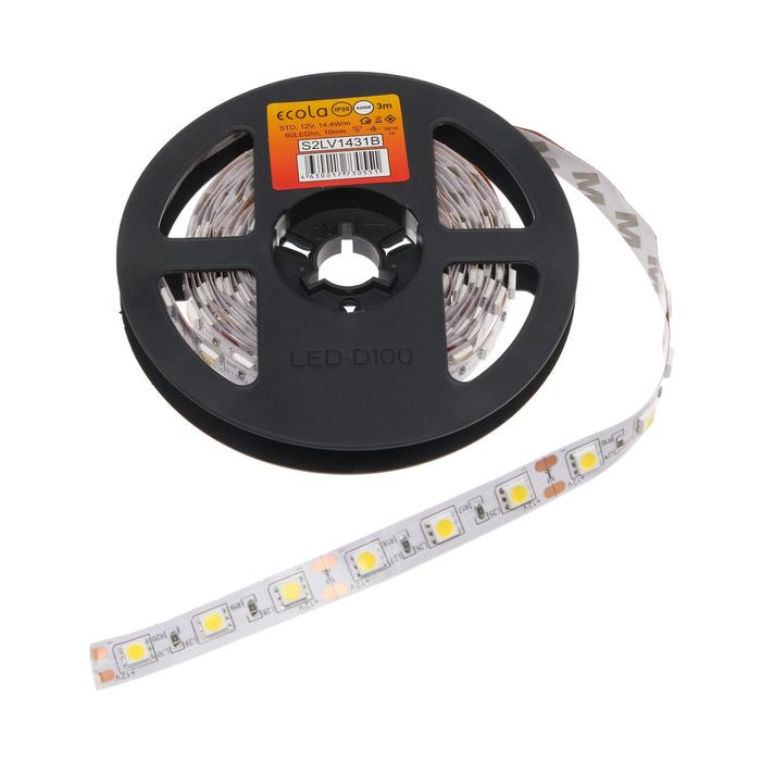 Светодиодная лента Ecola 3 м, IP20, SMD5050, 60 LED/м, 14.4 Вт/м, 12 В, 4200К - фото 1883498182