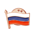 Значок «Флаг» розовое золочение - Фото 2