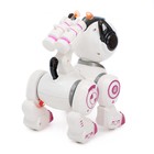 Робот собака «Рокки» IQ BOT, интерактивный: звук, свет, стреляющий, на батарейках, розовый - Фото 3