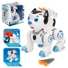 Робот собака «Рокки» IQ BOT, интерактивный: звук, свет, стреляющий, на батарейках, синий - фото 3846198