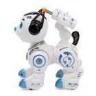 Робот собака «Рокки» IQ BOT, интерактивный: звук, свет, стреляющий, на батарейках, синий - фото 3846199