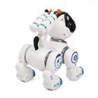 Робот собака «Рокки» IQ BOT, интерактивный: звук, свет, стреляющий, на батарейках, синий - Фото 3