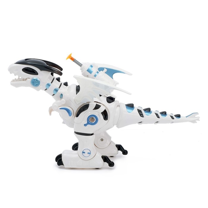 Робот дракон Dinorex IQ BOT, на пульте управления, интерактивный: стреляющий, звук, на батарейках - фото 1882012626