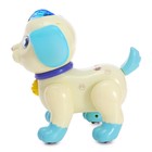 Робот собака «Умный питомец» ZHORYA, на пульте управления, интерактивный: звук, свет, танцующий, музыкальный, на батарейках, на русском языке, бело-голубой - Фото 2