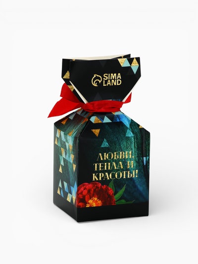 Шоколадные конфеты в упаковке-конфете "8", черный