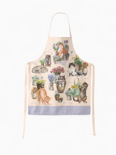 Фартук кухонный «Этель. Уютные коты», 60×70 см, 100% хлопок, саржа 190 г/м²