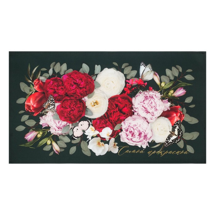 Полотенце "Этель" Flowers  40х73 см, 100% хлопок, саржа 190 г/м2 - фото 1908510634