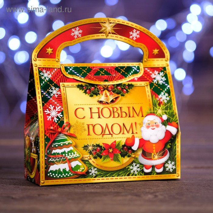 Новогодний подарок «Сумочка в клеточку» 200г - Фото 1
