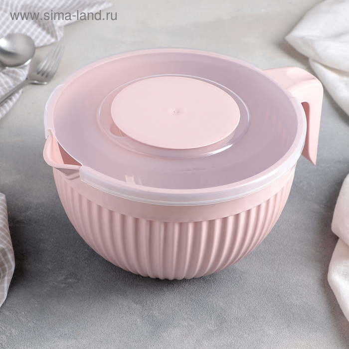 Ёмкость для миксера с крышкой 3,5 л, цвет МИКС - Фото 1