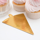 Сольерка треугольник, с держателем, золото, 9 х 12 см, 0,8 мм - фото 318259712