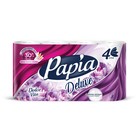 Туалетная бумага PAPIA DELUXE Dolce Vita, 4 слоя, 8 рулонов - Фото 1