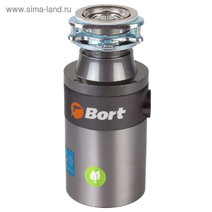 Измельчитель пищевых отходов Bort TITAN 4000, 390 Вт, 3 ступени, 4.2 кг/мин, 90 мм, серый - Фото 1