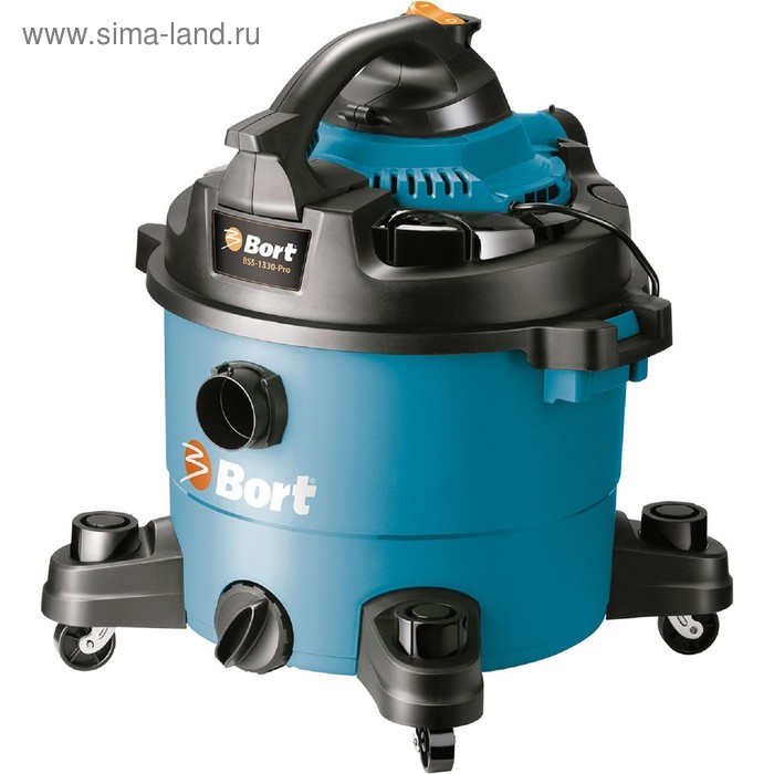 Пылесос Bort BSS-1330-Pro, 1300/260 Вт, сухая/влажная уборка, 30 л, синий - Фото 1