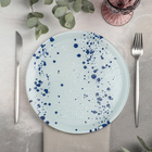 Тарелка стеклянная обеденная Magistro «Дали», d=25 см, цвет голубой - фото 321269901