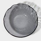Салатник стеклянный Magistro «Нофис», 550 мл, d=17 см, цвет серый - Фото 3