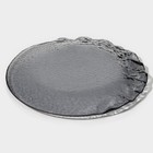 Тарелка стеклянная десертная Magistro «Нофис», d=19,5 см, цвет серый - Фото 4