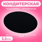 Подложка усиленная, 22 см, черный-белый, 3.2 мм - Фото 1