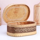 Хлебница-батонница с крышкой «Собор», 30×18×10 см, береста - Фото 3