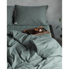 Постельное бельё Этель 1.5 сп 155*210см,160*240 см,50*70-2шт, цвет тёмно-зелёный, 100% жатый хлопок, 140гр/м2 - Фото 4