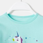 Пижама для девочки (джемпер, брюки), цвет ментоловый рост 116-122 см (30) - фото 50149850